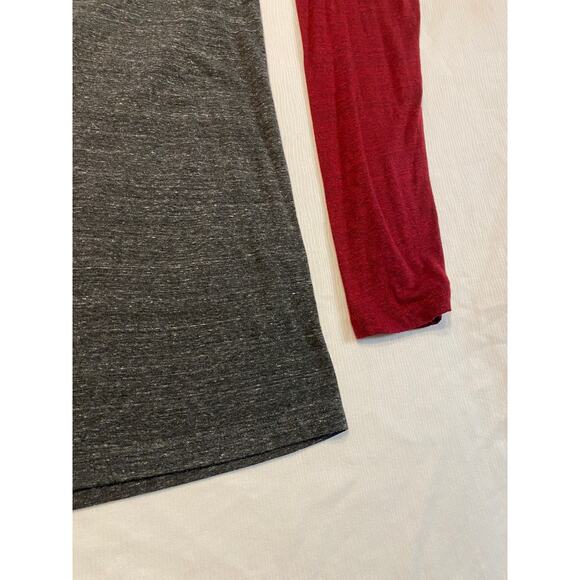 Raw State Redemption Long Sleeve Ragland T-shirt Gray Red Mens XXL NWT Velvet - Picture 13 of 14